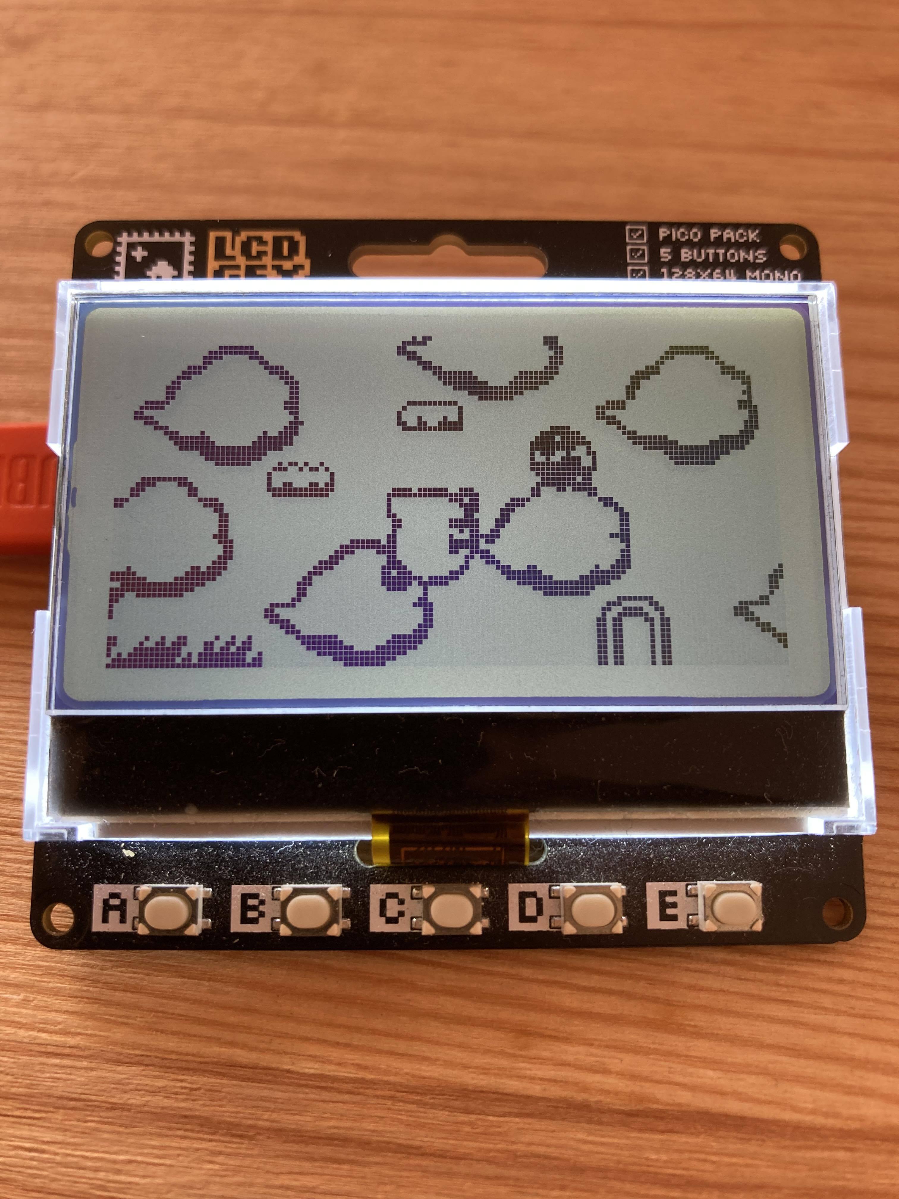 lcd display with kirby image